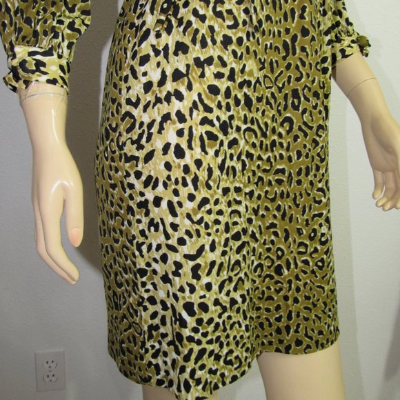Vintage 60s Animal Print Dress - Picture 4 of 7